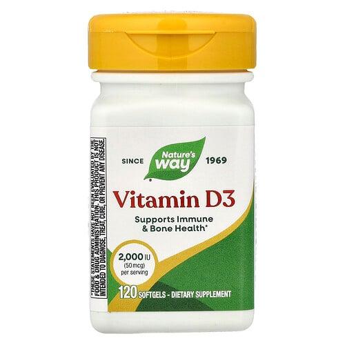 Nature S Way Vitamin D3 50 Mcg 2 000 Iu 120 Softgels product image