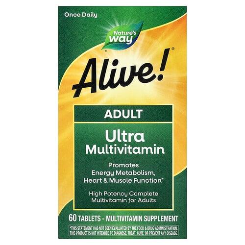 Nature S Way Alive Adult Ultra Multivitamin 60 Tablets