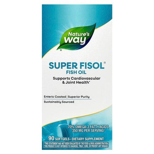 Nature S Way Super Fisol Fish Oil 90 Softgels 500 Mg Per Softgel