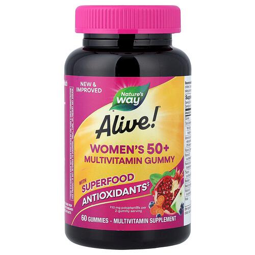 Nature S Way Alive Women S 50 Multivitamin Gummy Mixed Berry 60 Gummies