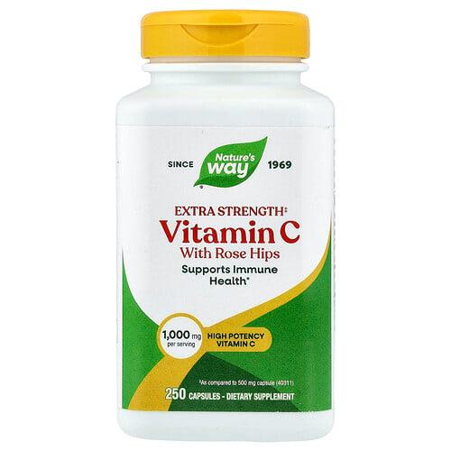 Nature S Way Vitamin C With Rose Hips 250 Capsules