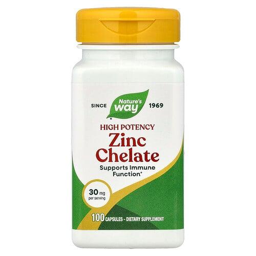 Nature S Way Zinc Chelate 30 Mg 100 Capsules