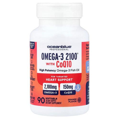 Oceanblue Professional Omega 3 2100 With Coq10 Orange 90 Softgels