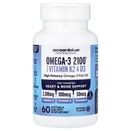 Oceanblue Professional Omega 3 2100 With Vitamin K2 D3 Orange 60 Softgels