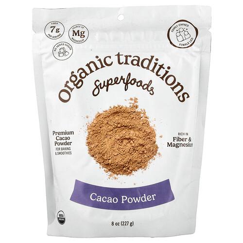 Organic Traditions Superfoods Cacao Powder 8 Oz 227 G