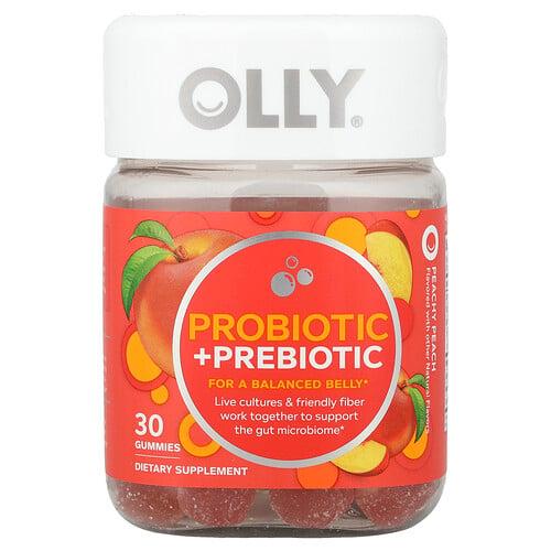 Olly Probiotic Prebiotic Peachy Peach 30 Gummies