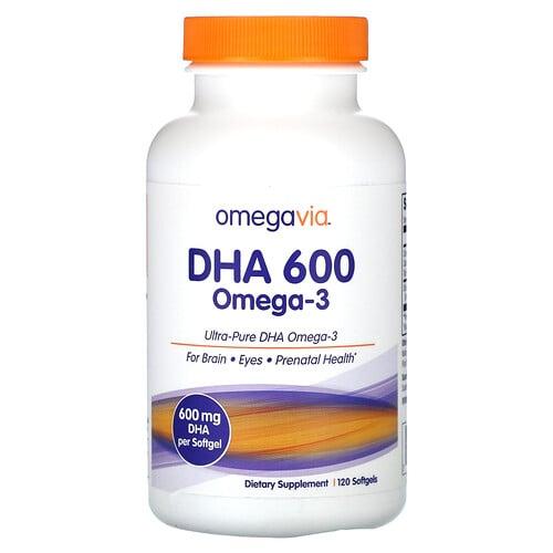 Omegavia Dha 600 Omega 3 120 Softgels