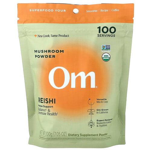 Om Mushrooms Mushroom Powder Reishi 7 05 Oz 200 G
