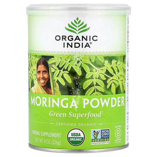 Organic India Moringa Powder Green Superfood 8 Oz 226 G