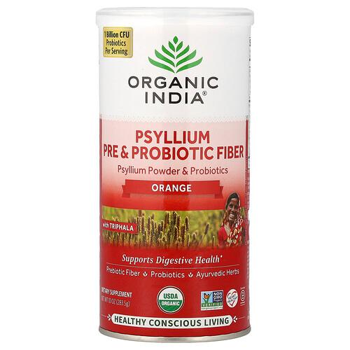 Organic India Psyllium Pre Probiotic Fiber Orange 10 Oz 283 5 G