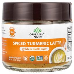 Organic India Spiced Turmeric Latte Golden Milk Mix 3 52 Oz 100 G