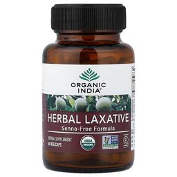 Organic India Herbal Laxative Senna Free Formula 60 Veg Caps