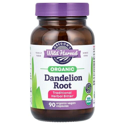 Oregon S Wild Harvest Organic Dandelion Root 90 Organic Vegan Capsules 400 Mg Per Capsule
