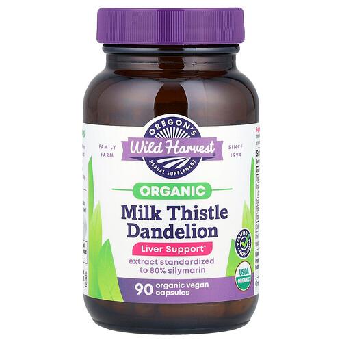 Oregon S Wild Harvest Organic Milk Thistle Dandelion 90 Organic Vegan Capsules product image