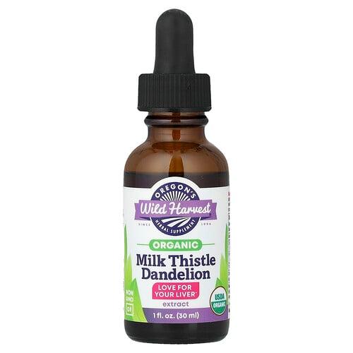 Oregon S Wild Harvest Organic Milk Thistle Dandelion Extract 1 Fl Oz 30 Ml product image