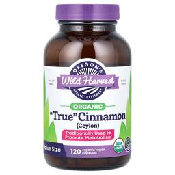 Oregon S Wild Harvest Organic True Cinnamon Ceylon 120 Organic Vegan Capsules 450 Mg Per Capsule
