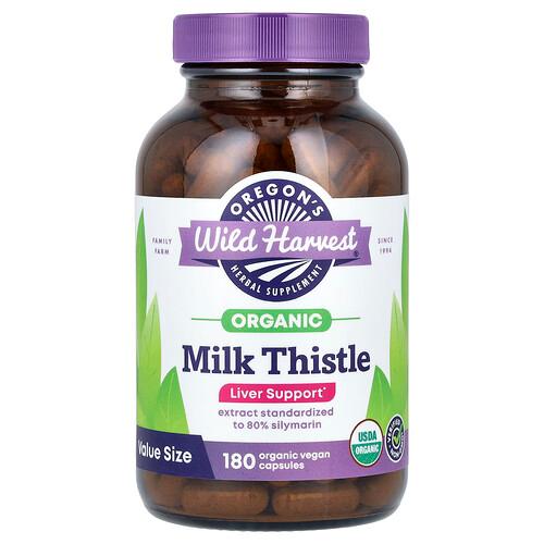 Oregon S Wild Harvest Organic Milk Thistle 180 Organic Vegan Capsules product image