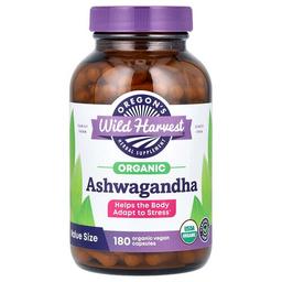 Oregon S Wild Harvest Organic Ashwagandha 180 Organic Vegan Capsules 400 Mg Per Capsule