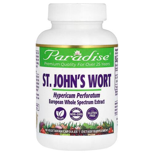 Paradise Herbs St John S Wort 90 Vegetarian Capsules 300 Mg Per Capsule