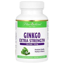 Paradise Herbs Ginkgo 120 Mg 60 Vegetarian Capsules
