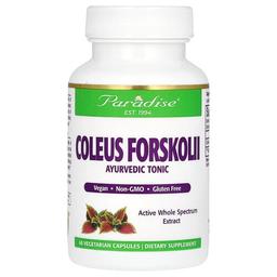 Paradise Herbs Coleus Forskolii 60 Vegetarian Capsules 250 Mg Per Capsule