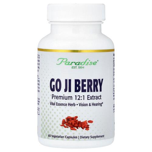 Paradise Herbs Goji Berry 60 Vegetarian Capsules 400 Mg Per Capsule product image