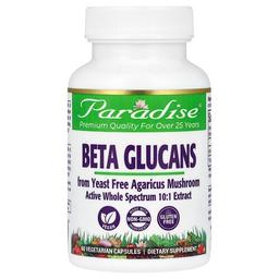 Paradise Herbs Beta Glucans 60 Vegetarian Capsules 250 Mg Per Capsule