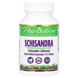 Paradise Herbs Schisandra 60 Vegetarian Capsules 250 Mg Per Capsule