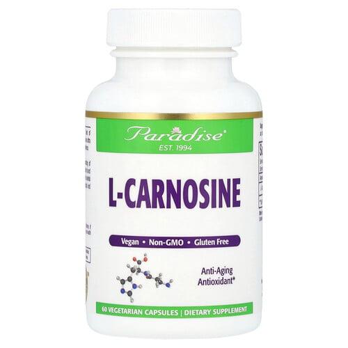 Paradise Herbs L Carnosine 60 Vegetarian Capsules 250 Mg Per Capsule