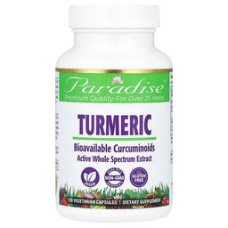 Paradise Herbs Turmeric 120 Vegetarian Capsules 250 Mg Per Capsule