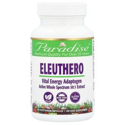 Paradise Herbs Eleuthero 120 Vegetarian Capsules 250 Mg Per Capsule
