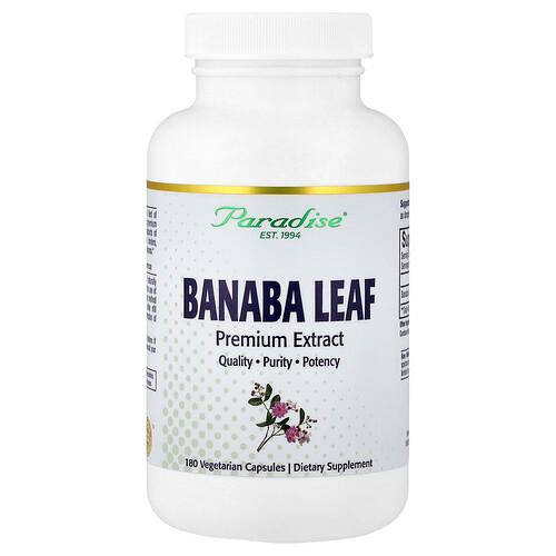 Paradise Herbs Banaba Leaf Extract 180 Vegetarian Capsules 250 Mg Per Capsule