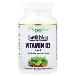 Paradise Herbs Earth S Blend Vitamin D3 90 Vegetarian Capsules