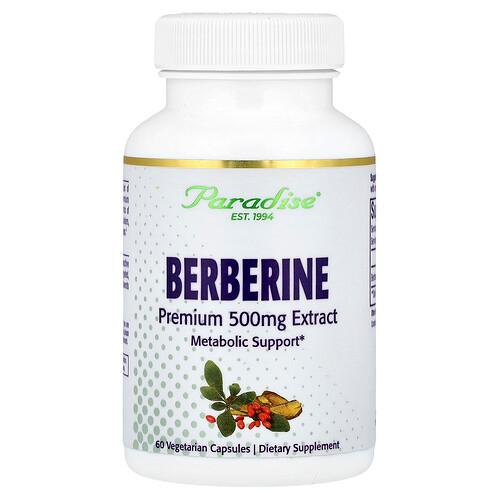 Paradise Herbs Berberine 500 Mg 60 Vegetarian Capsules