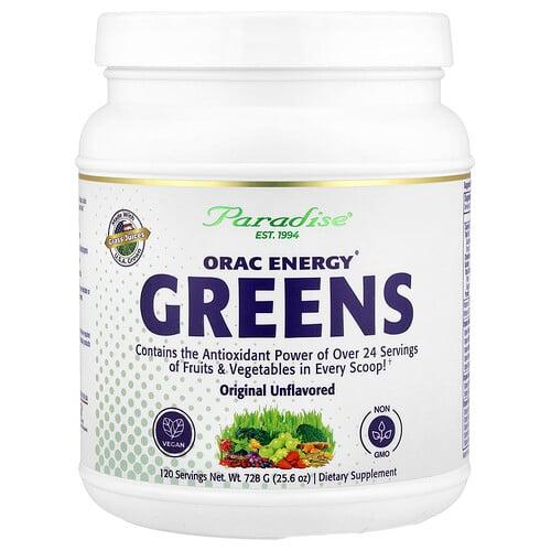 Paradise Herbs Orac Energy Greens Original Unflavored 25 6 Oz 728 G