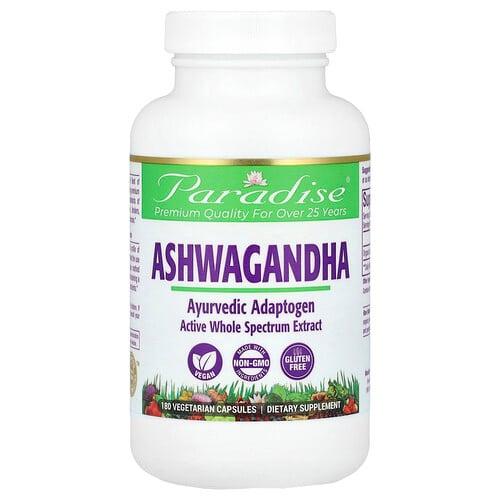 Paradise Herbs Ashwagandha 250 Mg 180 Vegetarian Capsules