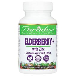 Paradise Herbs Elderberry With Zinc 60 Vegetarian Capsules