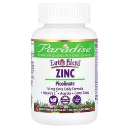 Paradise Herbs Earth S Blend Zinc Picolinate 30 Mg 90 Vegetarian Capsules