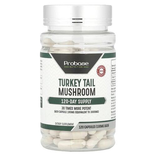 Probase Nutrition Turkey Tail Mushroom 100 Mg 120 Capsules
