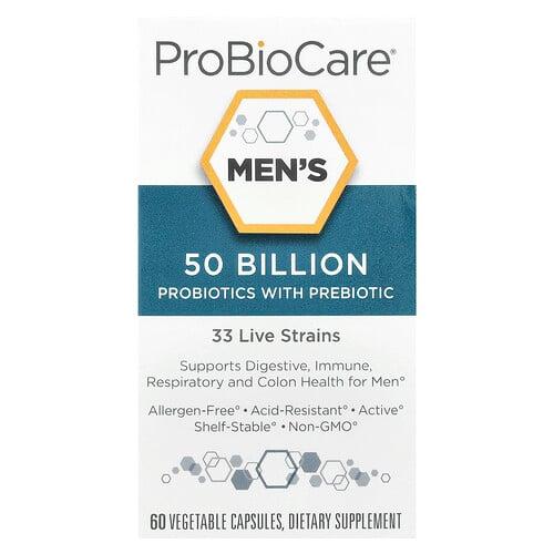 Probiocare Men S Probiotics With Prebiotic 50 Billion 60 Vegetable Capsules