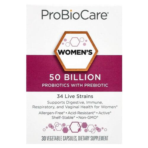 Probiocare Women S Probiotics With Prebiotic 50 Billion 30 Vegetable Capsules