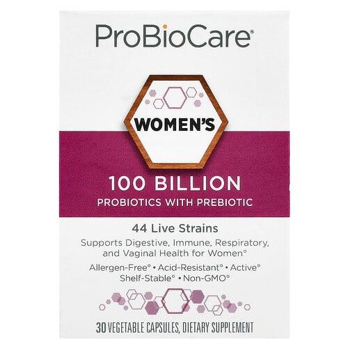 Probiocare Women S Probiotics With Prebiotic 100 Billion 30 Vegetable Capsules