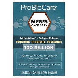 Probiocare Men S Once Daily Prebiotic Probiotic Postbiotic 100 Billion 30 Vegetable Capsules