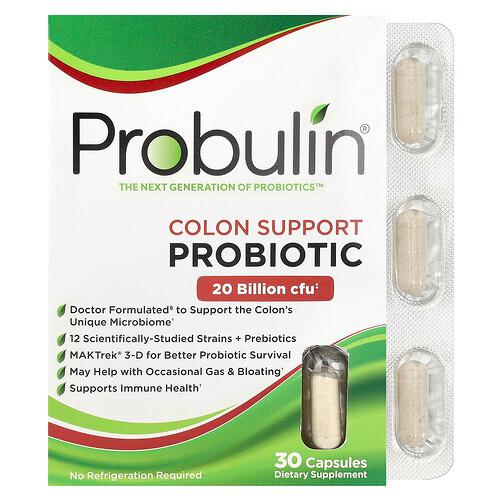 Probulin Colon Support Probiotic 20 Billion Cfu 30 Capsules