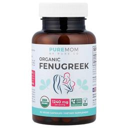 Pure Co Pure Mom Organic Fenugreek 60 Vegan Capsules 620 Mg Per Capsule
