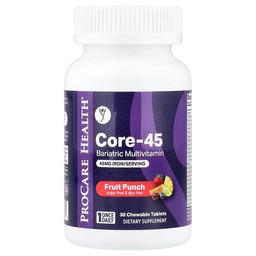 Procare Health Core 45 Bariatric Multivitamin Fruit Punch 30 Chewable Tablets