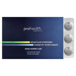 Prohealth Longevity Molecular Hydrogen Longevity Water Tablets Natural Raspberry 30 Effervescent Tablets 80 Mg Per Tablet