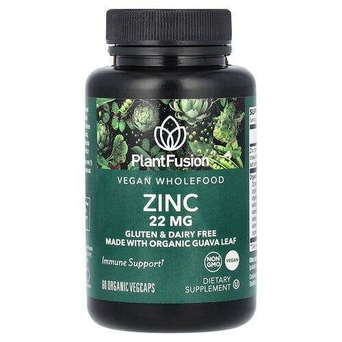 Plantfusion Vegan Wholefood Zinc 22 Mg 60 Organic Vegcaps