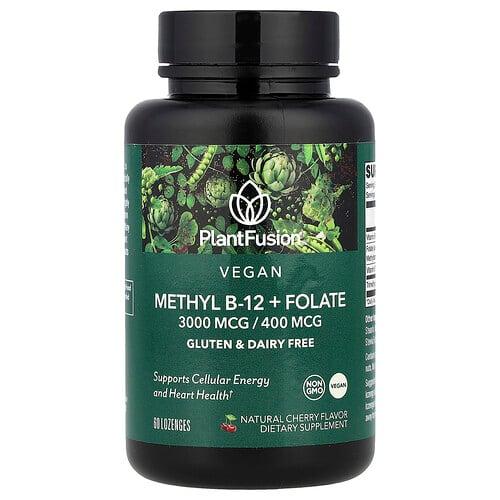 Plantfusion Vegan Methyl B 12 Folate Natural Cherry 60 Lozenges product image