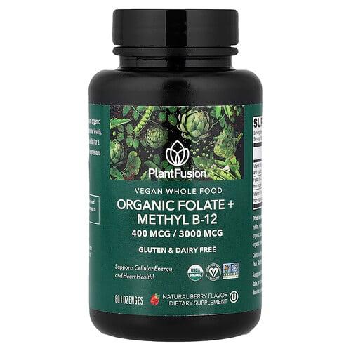 Plantfusion Vegan Whole Food Organic Folate Methyl B12 Natural Berry 60 Lozenges product image